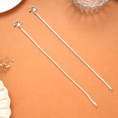 Bold Bombay Model Silver Anklet