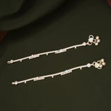 Tiny Charm Dangling Bells Silver Anklets