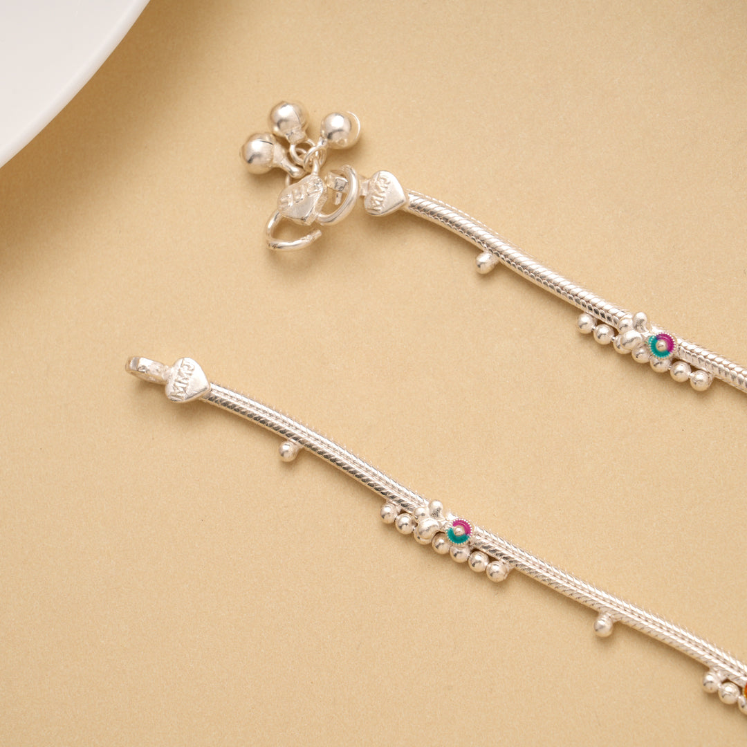 Simple Lightweight Silver Baby Anklets