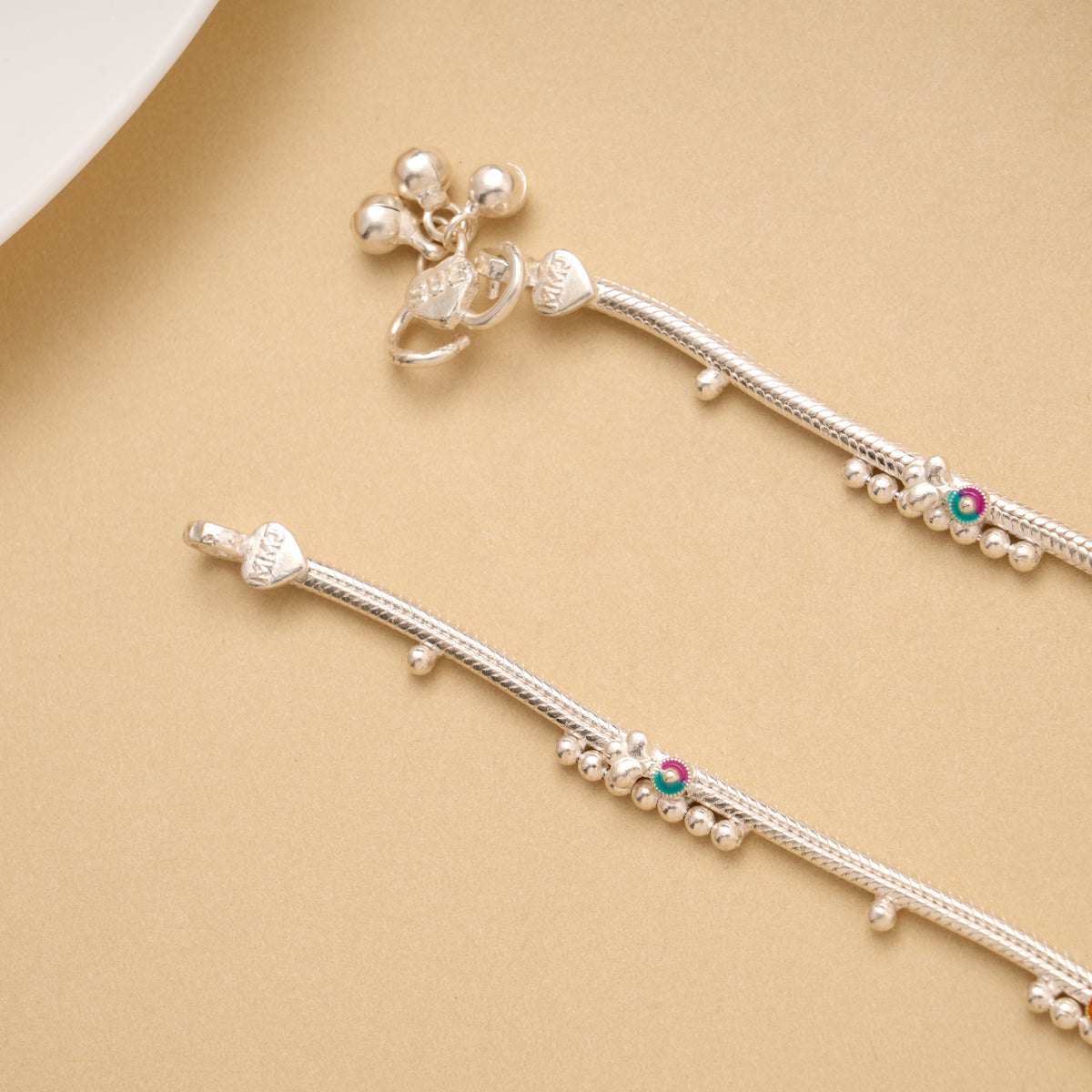 Simple Lightweight Silver Baby Anklets