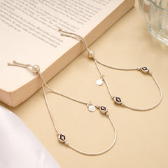 Elegant Silver Design Adjustable Anklet