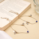 Naughty Elephant Drops with Evil Eye Adjustable Anklet
