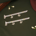 Multicolour Enamel Heart Design Silver Anklets