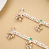 Dual Colour Enamel Baby Silver Anklet