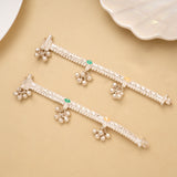 Dual Colour Enamel Baby Silver Anklet