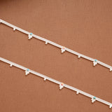 Classic Linear Braided Emoji Design Silver Anklets