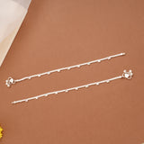 Clover Flower Enamel Beaded Silver Anklets