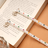 Multicolour Enamel Star Design Silver Anklets