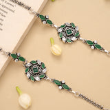 Spiral Flower Blossom Silver Anklet