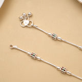 Beautiful Colour Beaded Baby Silver Anklet