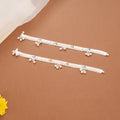 Elegant Multicolour Enamel Flower Silver Anklets
