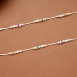 Trendy Twisted Sleek Design Silver Anklets