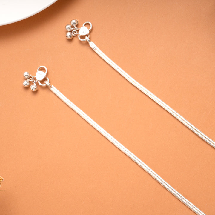 Fancy Dual Layer Silver Anklet