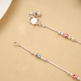 Classic Colour Enamel Silver Baby Anklet