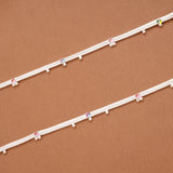 Cute Little Floral Enamel Design Silver Anklets
