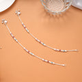 Stylish Spiral Beads Silver Anklet