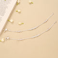 Fancy Aurora Beaded Silver Anklet