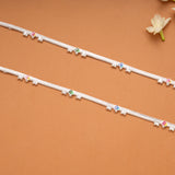 Colorful Enamel Heart Design Silver Anklets