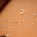 Traditional Beaded Colour Enamel Silver Anklets