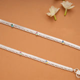 Multicolour Floral Enamel Meenakari Silver Anklets