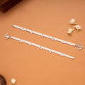 Multicolour Flower Pot Braided Enamel Silver Anklets