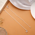 Pretty Plain Design Silver Anklets