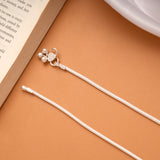 Sleek Plain Design Silver Balls Anklets