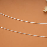 Sleek Box Design Silver Anklets