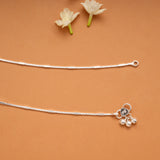 Sleek Box Design Silver Anklets