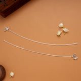 Sleek Box Design Silver Anklets