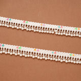 Multicolour Enamel Silver Salangai Anklets