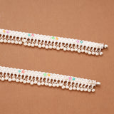 Multicolour Enamel Silver Salangai Anklets
