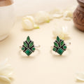 Emerald Leaf Crown Silver Toe Ring