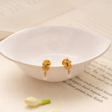 Regal Little Pearl Drop Golden Earring