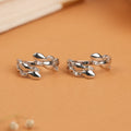 Classic Leaf-Shaped Design Stone Silver Toe Ring