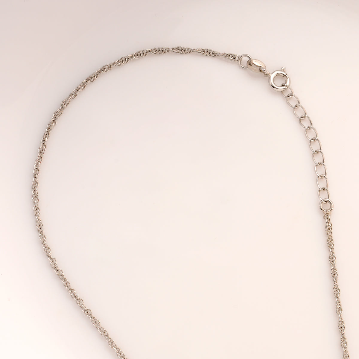 Pear-Shaped Pink Silver Chain