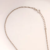 Pear-Shaped Pink Silver Chain