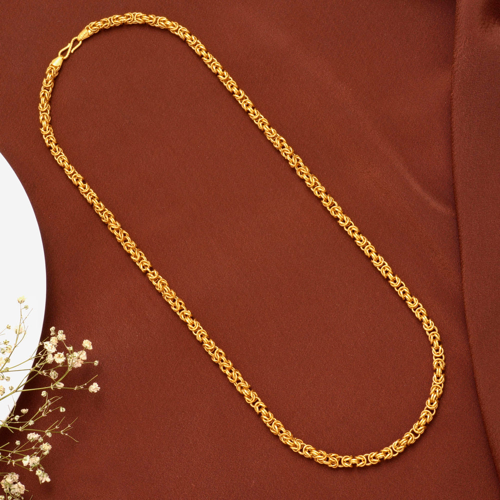 Stylish Twisted Rope Styled Gold Chain