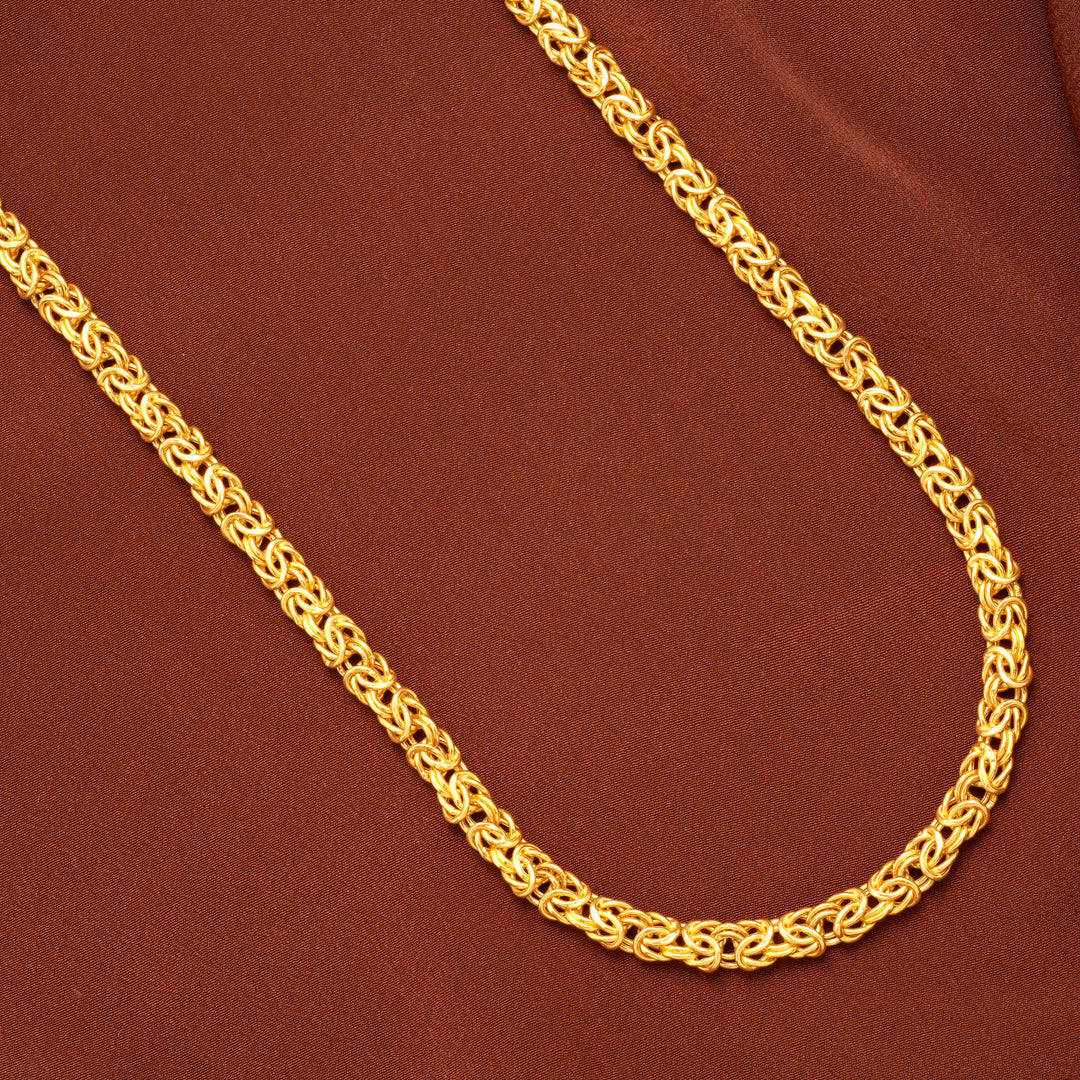 Stylish Bold Twisted Rope Design Gold Chain
