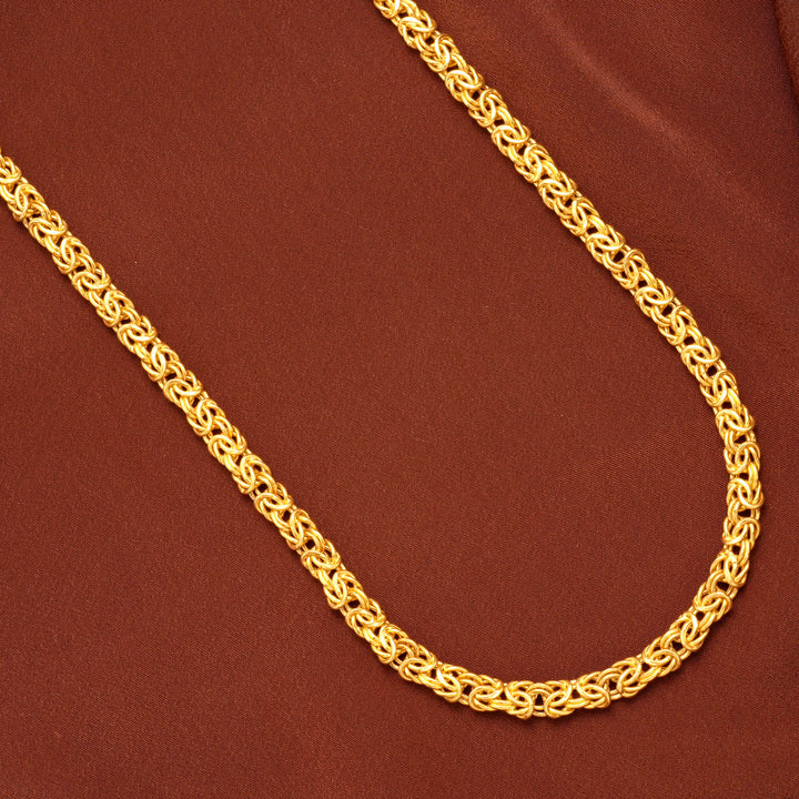 Stylish Bold Twisted Rope Design Gold Chain