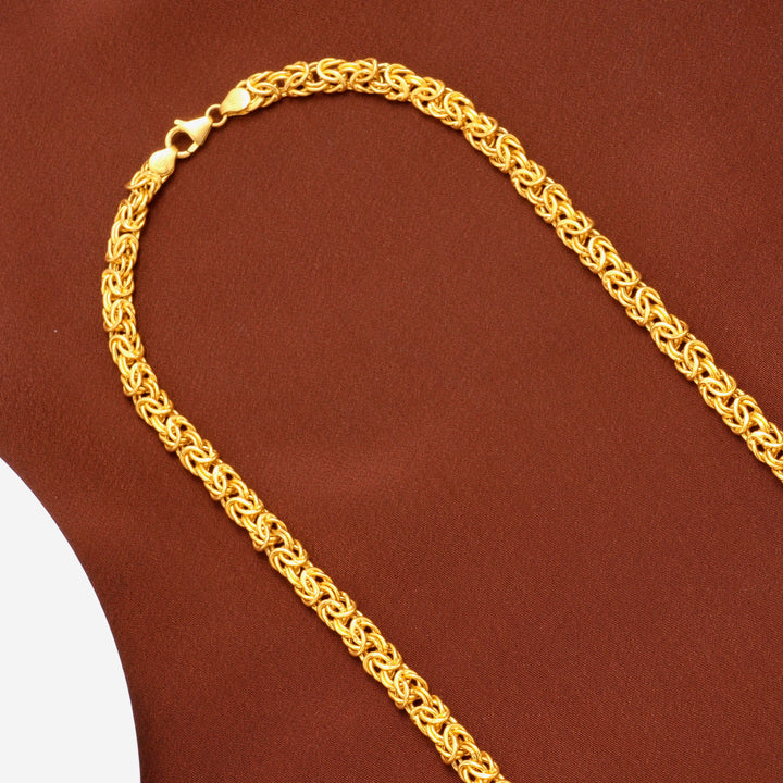 Stylish Bold Twisted Rope Design Gold Chain