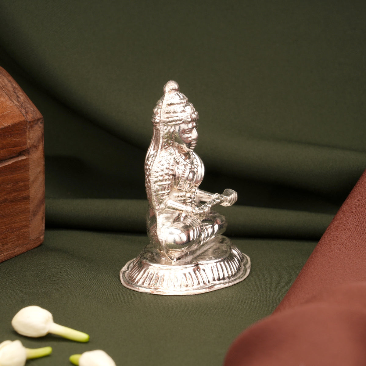 Goddess Annapoorani Amman Silver Idol