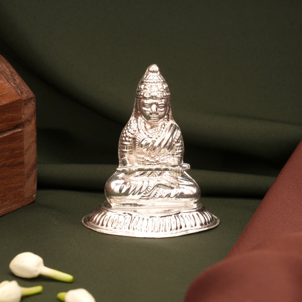 Goddess Annapoorani Amman Silver Idol