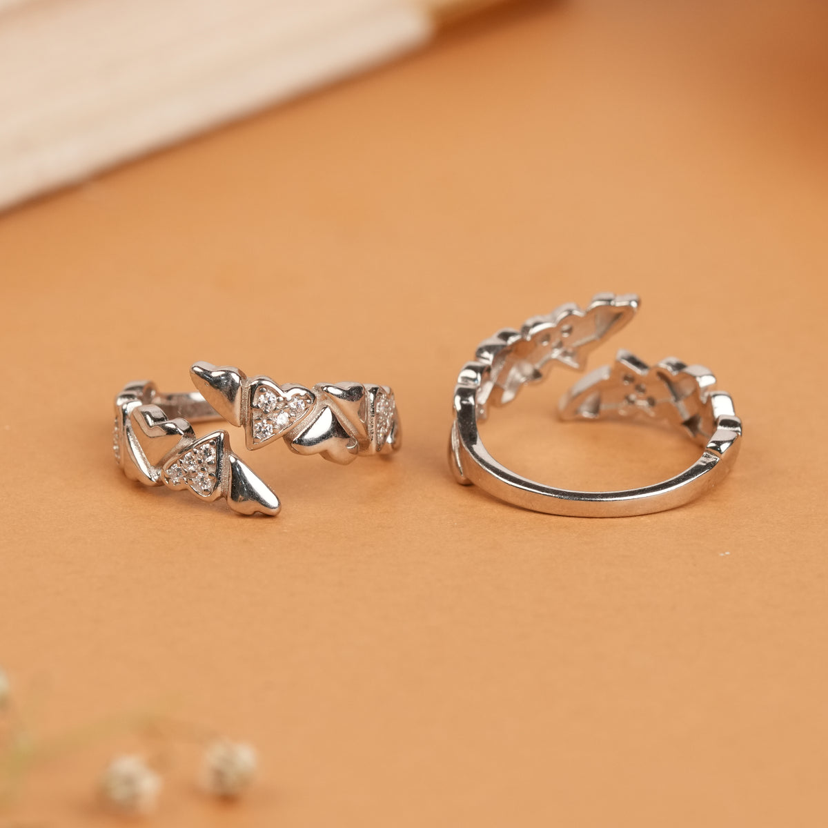 Tiny Heart-Shaped Design Silver Toe Ring