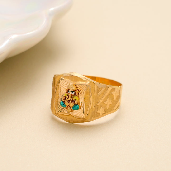Divine Ganesha Gold Ring
