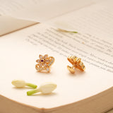 Blossom Floral Golden Kundan Stud