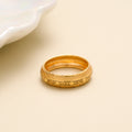 Classic Textured Pattern Gold Band
