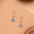 Flower Design Blue Stone Silver Koppu