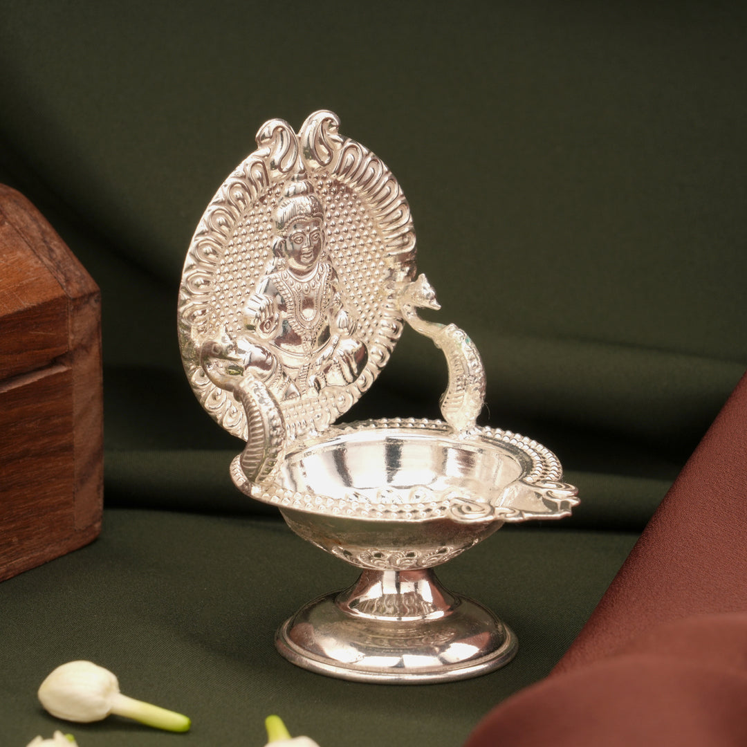 Divine Kubera Silver Vilakku