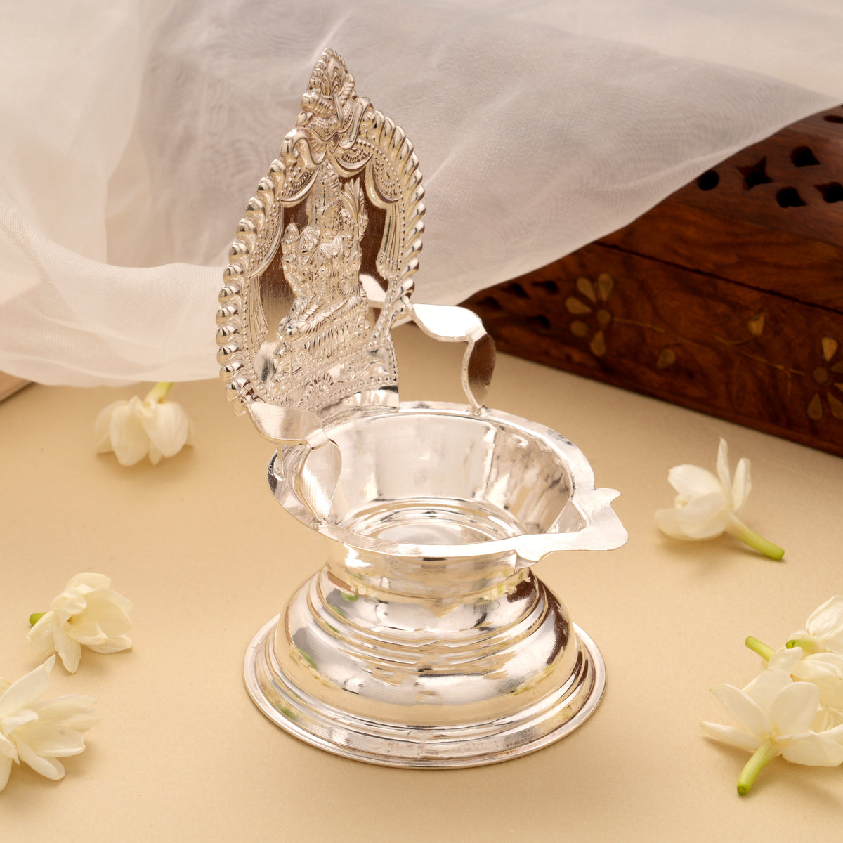 Divine Kamatchi Amman Silver Vilaku